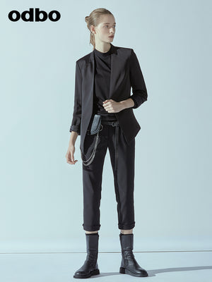 Odbo/歐迪比歐專櫃同款設計師品牌2022春女西裝外套