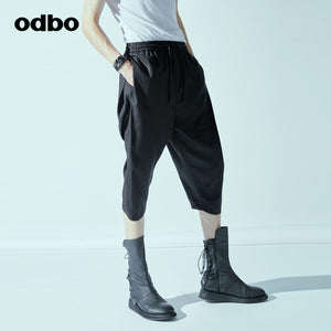 Odbo/歐迪比歐專櫃同款設計師品牌2022春男七分吊襠褲