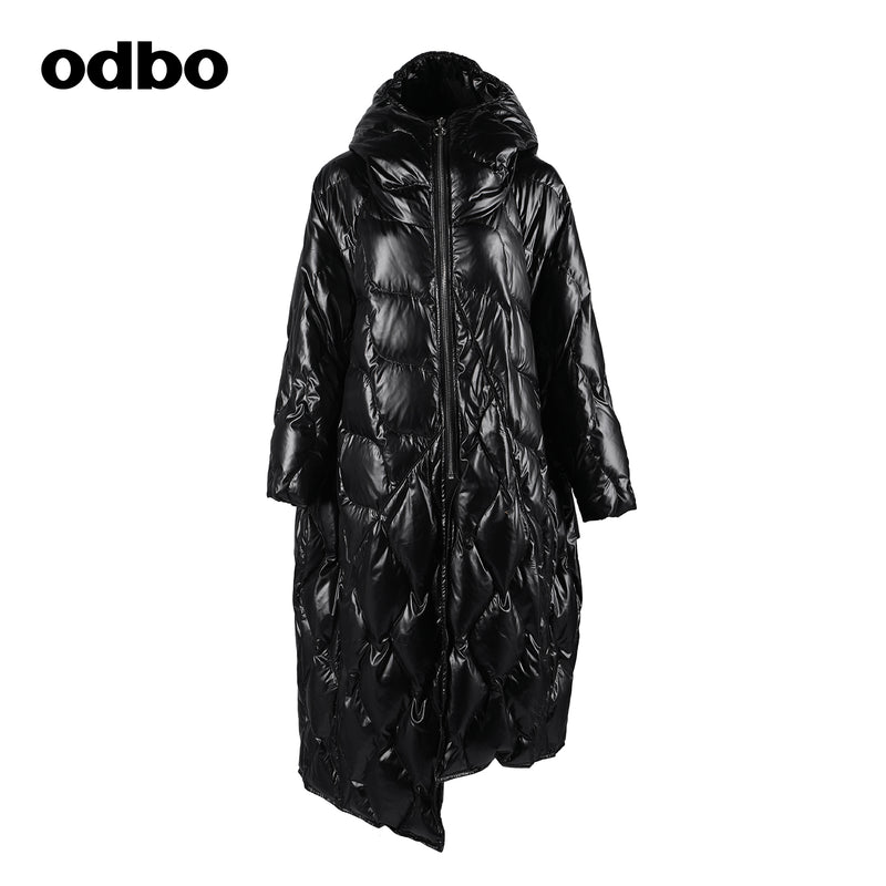 【商場同款】odbo/歐迪比歐白鴨絨羽絨服女秋冬季2022年新款外套