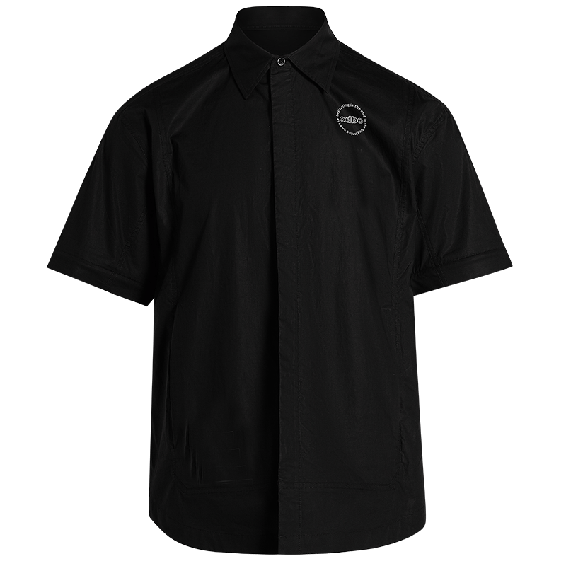 Odbo/歐迪比歐專櫃同款設計師品牌男士短袖襯衫