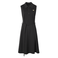 Odbo/歐迪比歐夏季2022年新款黑色無袖連衣裙女收腰顯瘦背心裙子