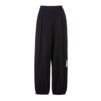 Odbo/歐迪比歐夏季2022年新款黑色針織休閒褲女百搭寬鬆嘻哈褲子