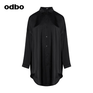 Odbo/歐迪比歐專櫃同款設計師品牌襯衫上衣女