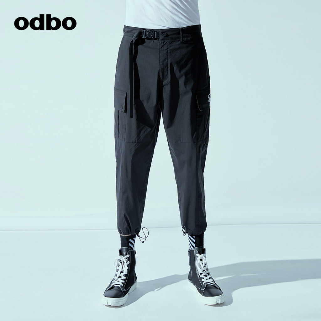 Odbo/歐迪比歐專櫃同款設計師品牌2022春男工裝哈倫褲