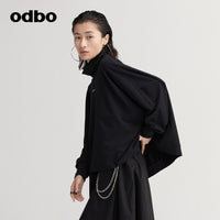 【商場同款】odbo/歐迪比歐設計感小眾高領T恤女秋冬2022新款上衣