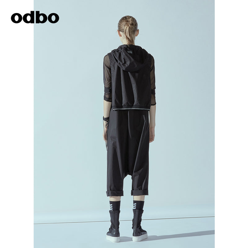 Odbo/歐迪比歐專櫃同款設計師品牌2022春休閒連衣褲