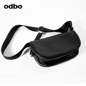 【商場同款】odbo/歐迪比歐2022新款時尚牛皮斜挎包女百搭單肩包