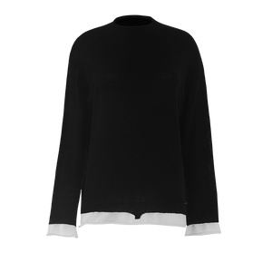 【商場同款】odbo/歐迪比歐潮牌設計感小眾針織衫女假兩件上衣ins