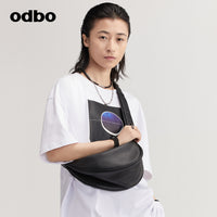 【商場同款】odbo/歐迪比歐設計師品牌牛皮包包單肩包斜挎包