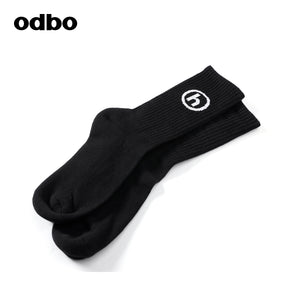 Odbo/歐迪比歐專櫃同款設計師品牌中筒襪子長襪