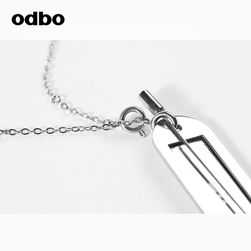 【商場同款】odbo/歐迪比歐潮牌街頭百搭金屬飾品設計感小眾項鍊