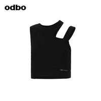 Odbo/歐迪比歐 設計感露肩辣妹短款背心女夏2022新款時尚運動上衣