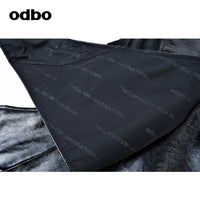 Odbo/歐迪比歐專櫃同款設計師品牌女裝上衣馬甲背心皮外套