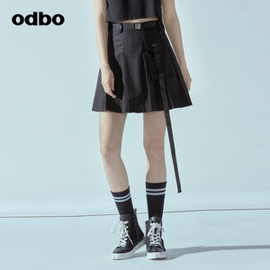 Odbo/歐迪比歐專櫃同款設計師品牌2022春女工裝裙裙褲