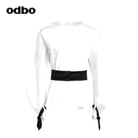 Odbo/歐迪比歐專櫃同款設計師品牌休閒時尚襯衫女