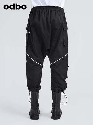 Odbo/歐迪比歐專櫃同款設計師品牌男士吊襠褲長褲