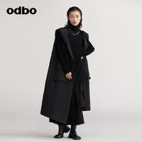 【商場同款】odbo/歐迪比歐冬季2022年新款棉服女設計感小眾背心