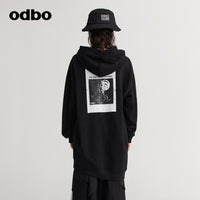 【商場同款】odbo/歐迪比歐時尚氣質連帽衛衣女2022秋冬新款外套