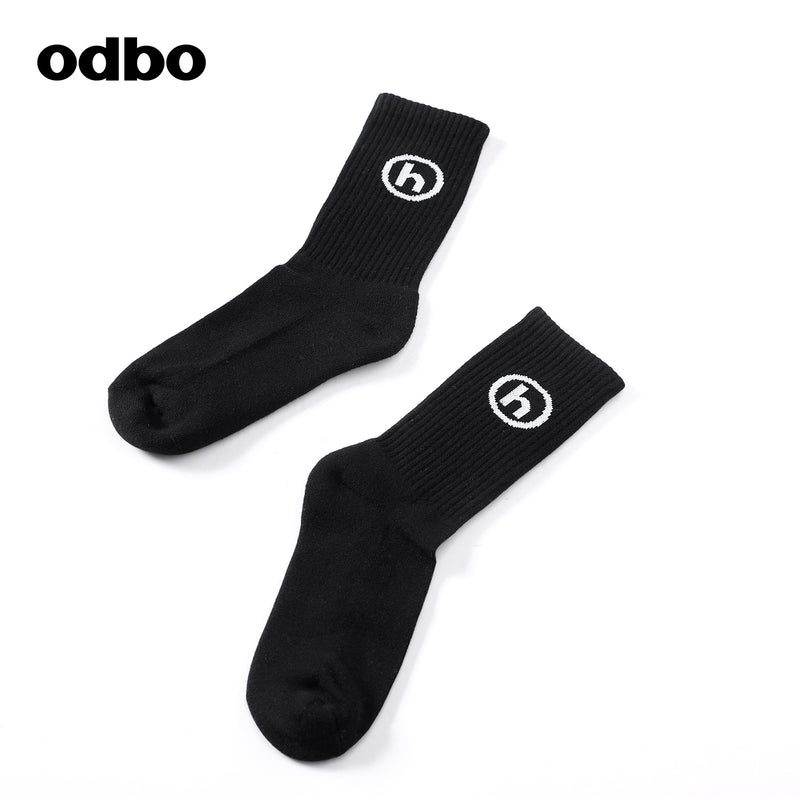 Odbo/歐迪比歐專櫃同款設計師品牌中筒襪子長襪