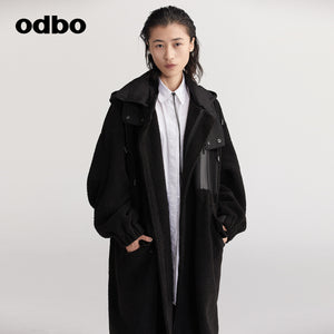 【商場同款】odbo/歐迪比歐秋冬2021年新款時尚派克服女保暖外套
