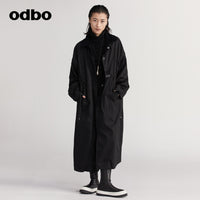 【商場同款】odbo/歐迪比歐兩面穿派克服外套女秋冬2022新款棉服
