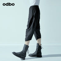 Odbo/歐迪比歐專櫃同款設計師品牌2022春男七分吊襠褲
