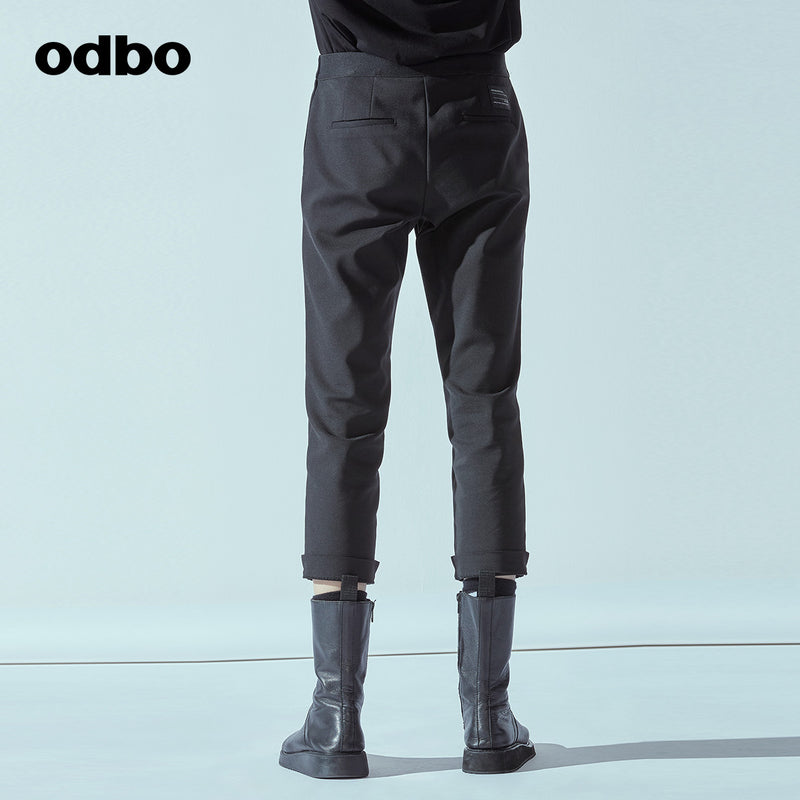 Odbo/歐迪比歐專櫃同款設計師品牌2022春七分休閒褲