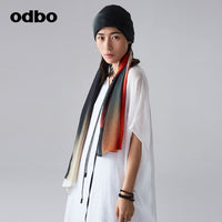 【商場同款】odbo/歐迪比歐桑蠶絲真絲絲巾女百搭圍巾外搭披肩
