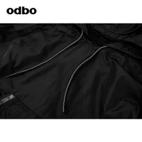 【商場同款】odbo/歐迪比歐寬鬆連帽防風服女2022年新款罩衫上衣