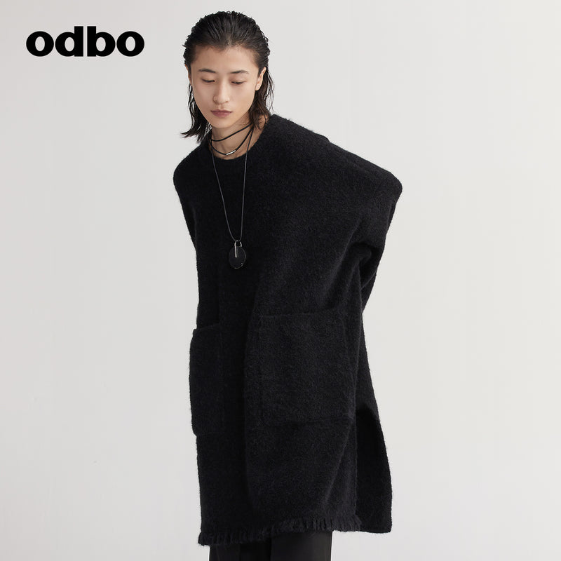 【商場同款】odbo/歐迪比歐時尚外穿毛衣女冬季2022年新款針織衫